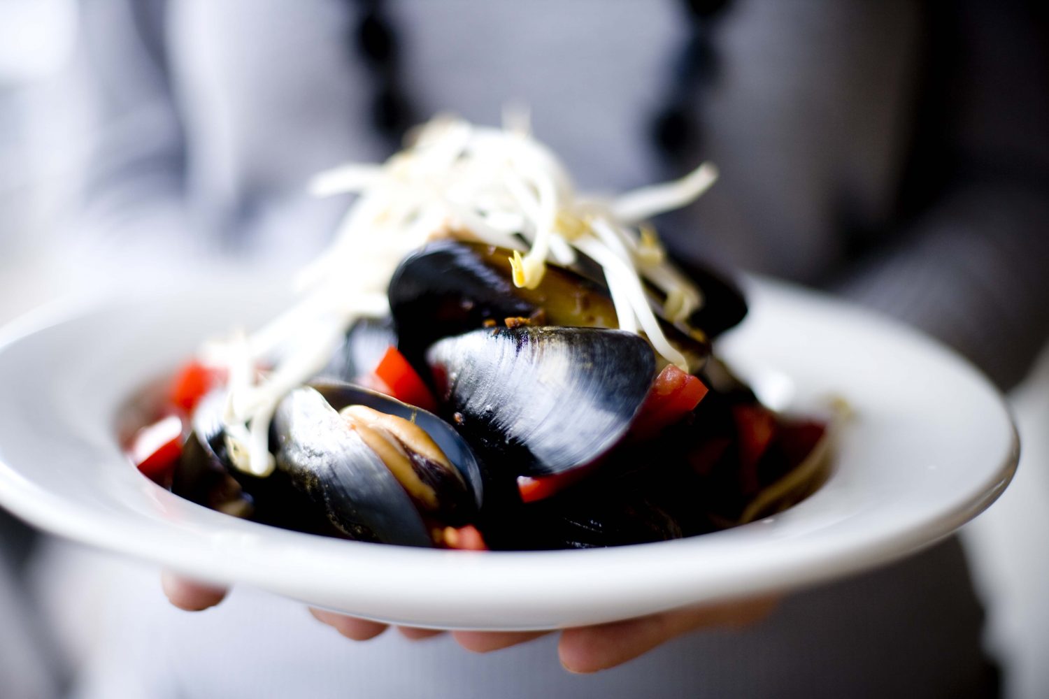 Portarlington Mussels (2) a close up of a plate of food