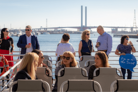 a group of people in a car