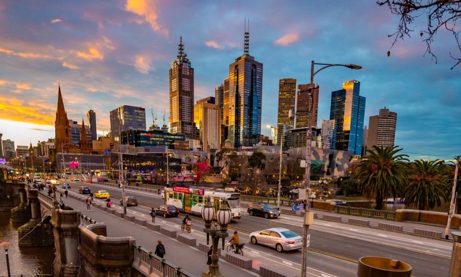 a river running through a city