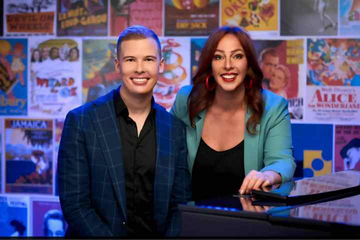 a man and a woman sitting at a table