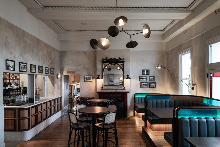 a room filled with furniture and a table